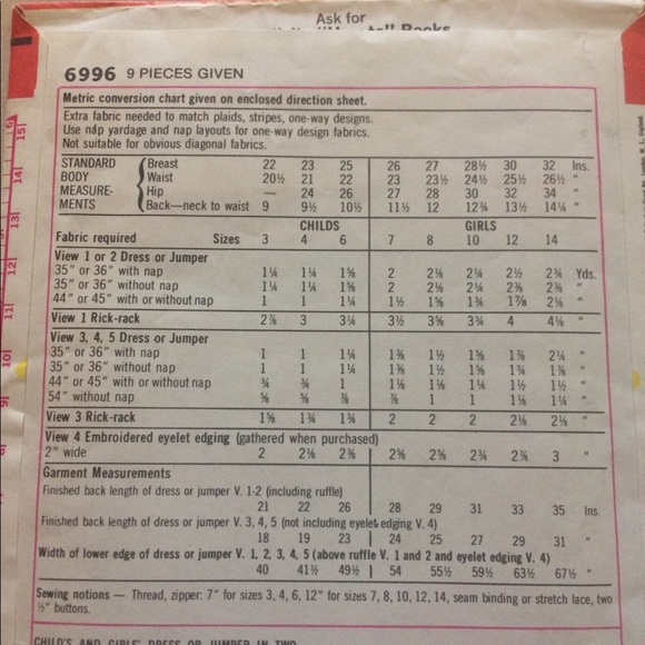 Vintage 1975 Simplicity 6996 Child’s Dress Pattern - Picture 3 of 10